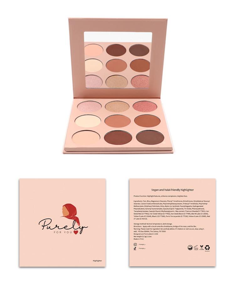 bronzer and highlighter palette